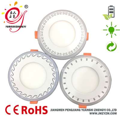 New 6W + 3W double color acrylic led slim ceiling panel light